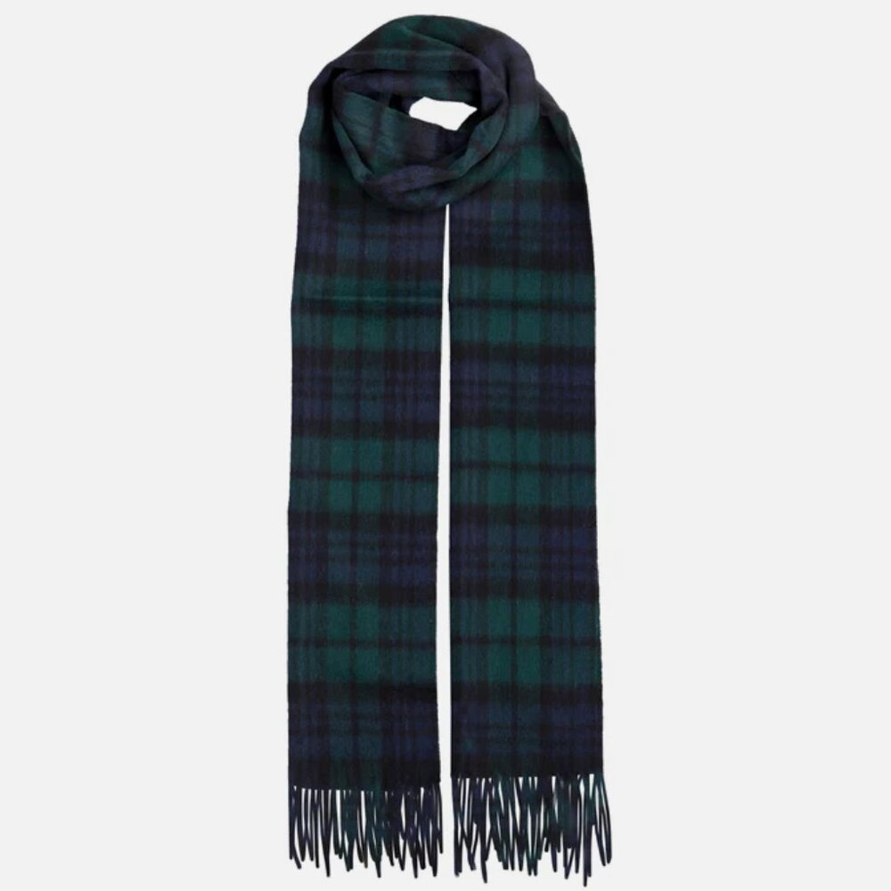 Dents Men's Lambswool Scarf with Tassels